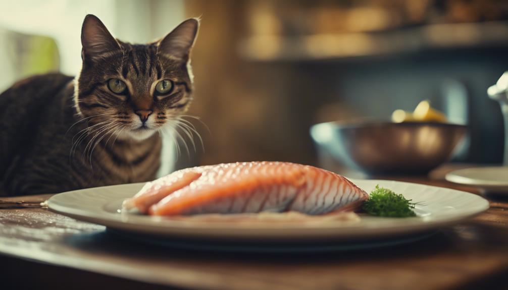 cats and raw fish