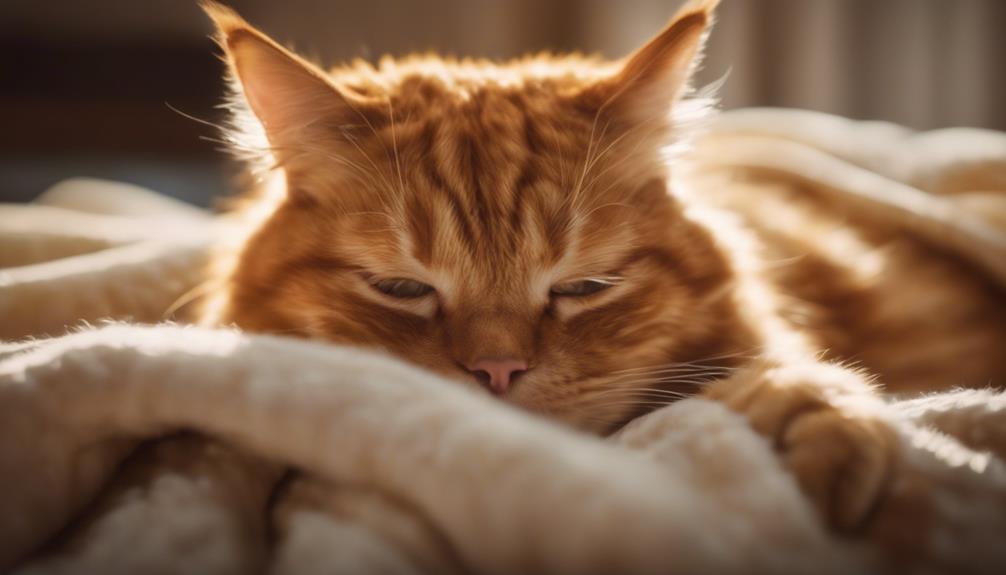 cute feline kneading behavior
