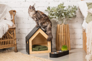 Cozy Haven Wooden Cat House